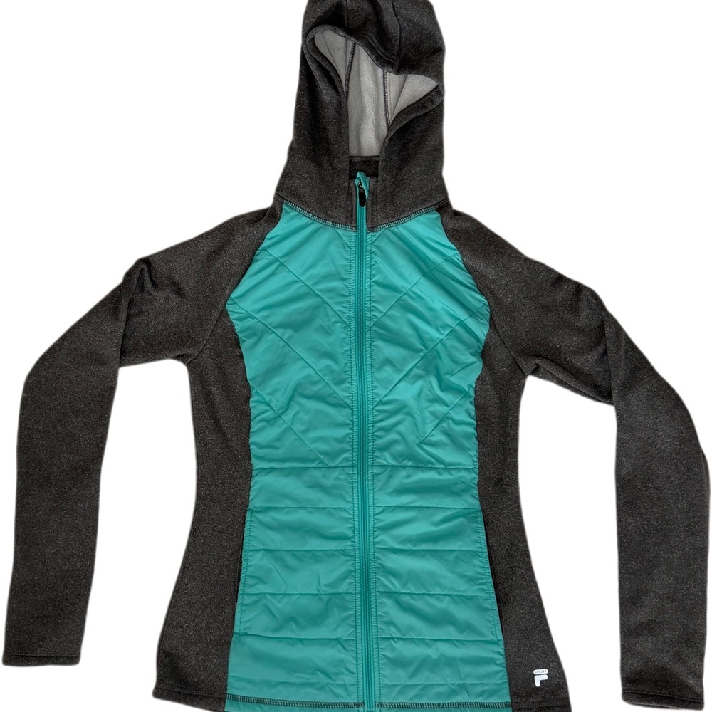 Fila Women's Teal and Charcoal Jacket
